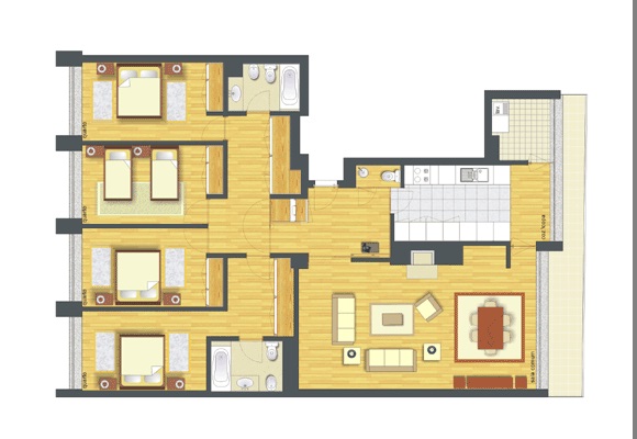 Wohnung 3 Schlafzimmer